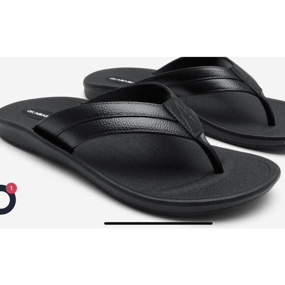 Okabashi Voyager Flip Flop Sandals Mens Eco-Friendly Made USA Black size 10 - Picture 1 of 5